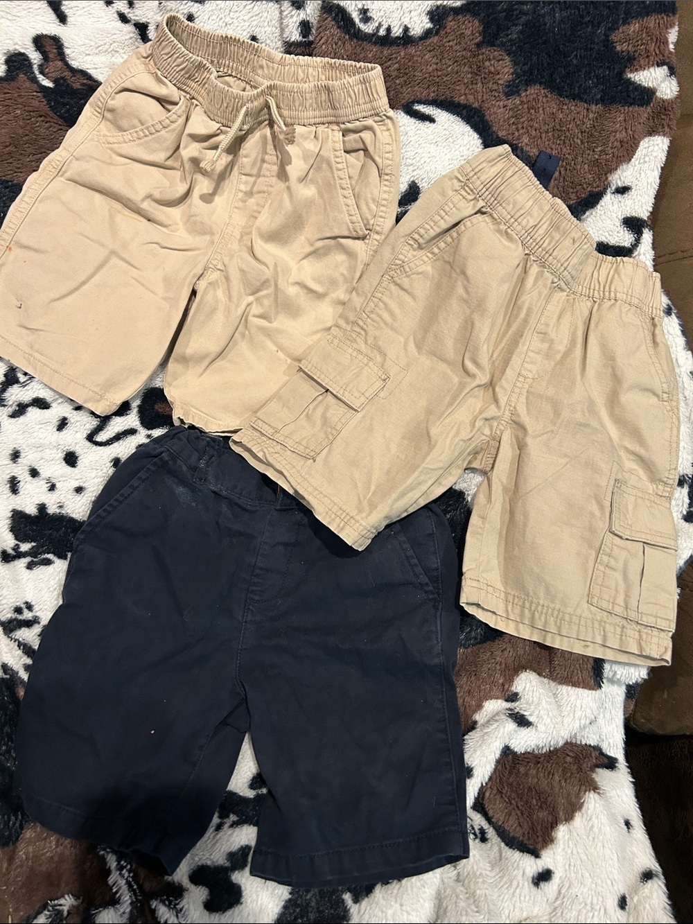 The Children's Place Boys Khaki and Navy Cargo & Elastic Waist Shorts